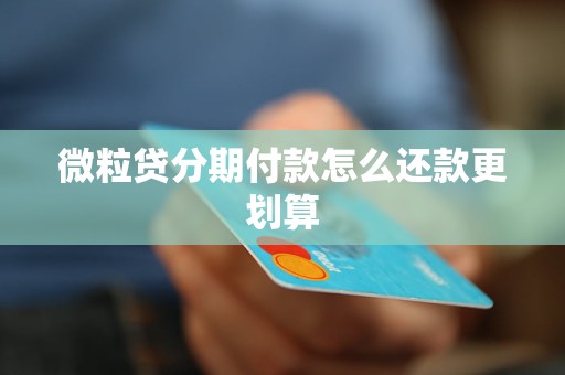 微粒贷分期付款怎么还款更划算