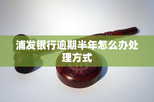 浦发银行逾期半年怎么办处理方式